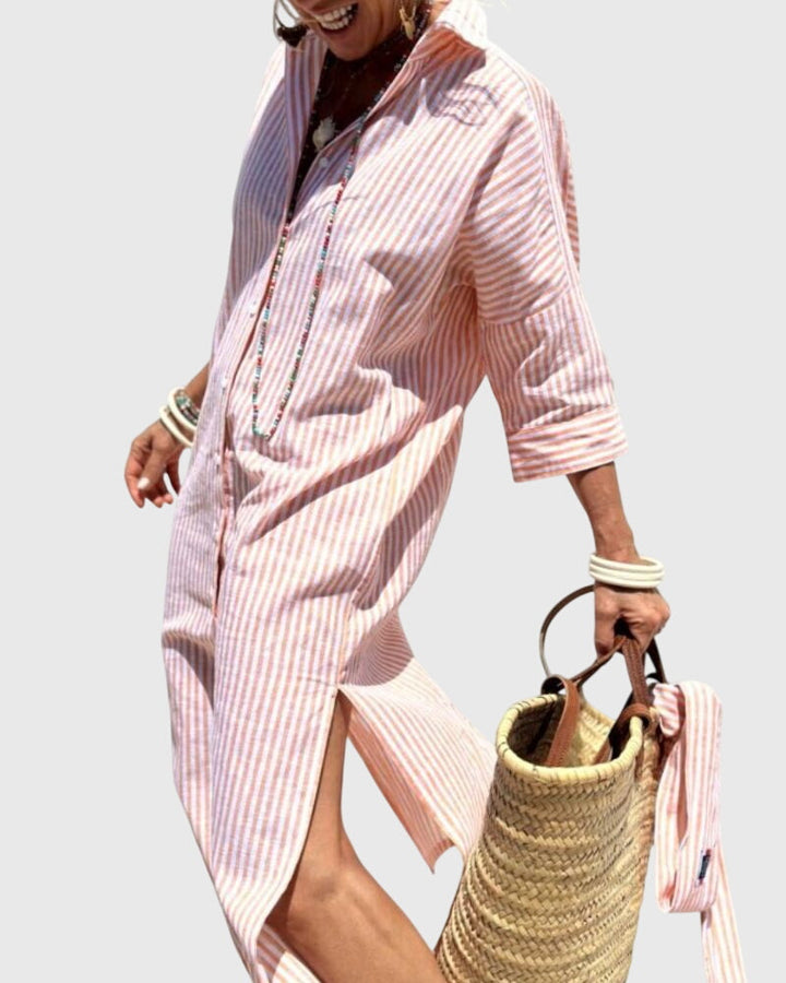 Margot | Striped Midi Dress