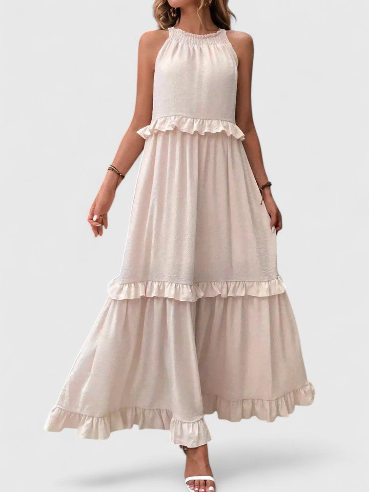 Lyric | Sleeveless Tiered Ruffle Maxi Dress