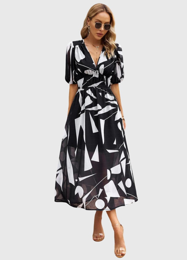 Bellina | Floral Empire Waist Midi Dress
