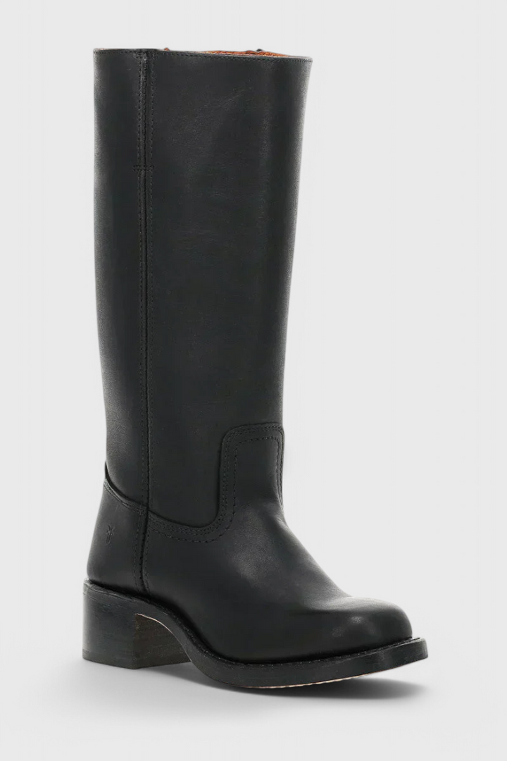 Antonetta | Knee-High Leather Boots with Block Heel