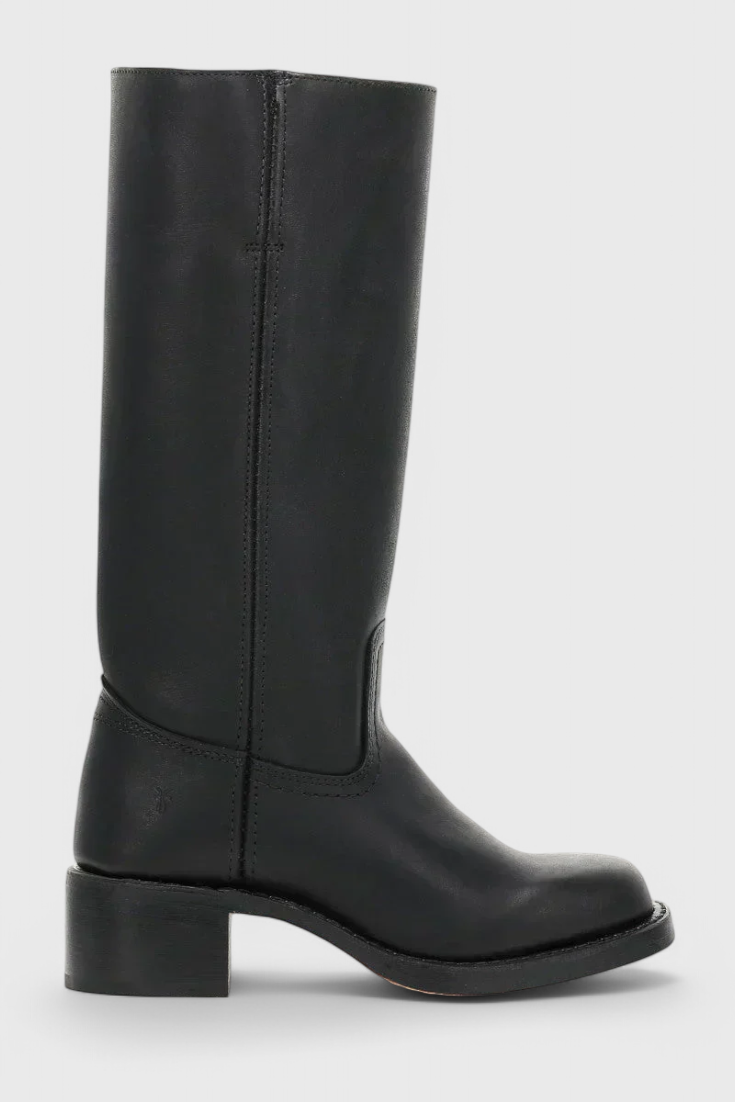 Antonetta | Knee-High Leather Boots with Block Heel