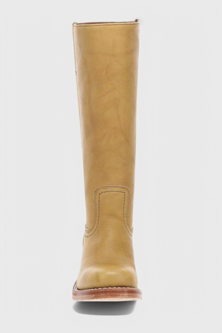 Antonetta | Knee-High Leather Boots with Block Heel