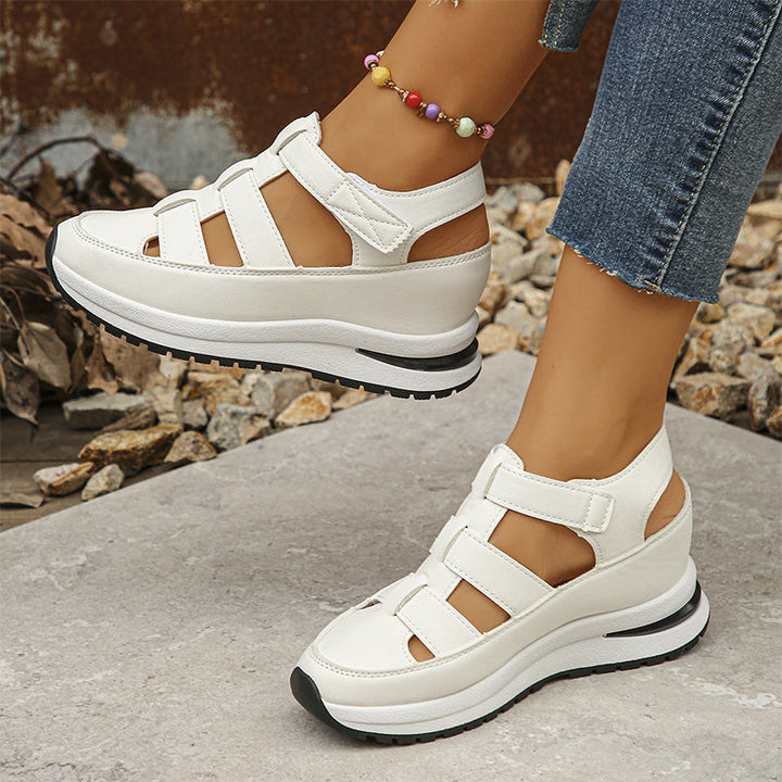 Hermione | Closed Toe Caged Platform Sandals
