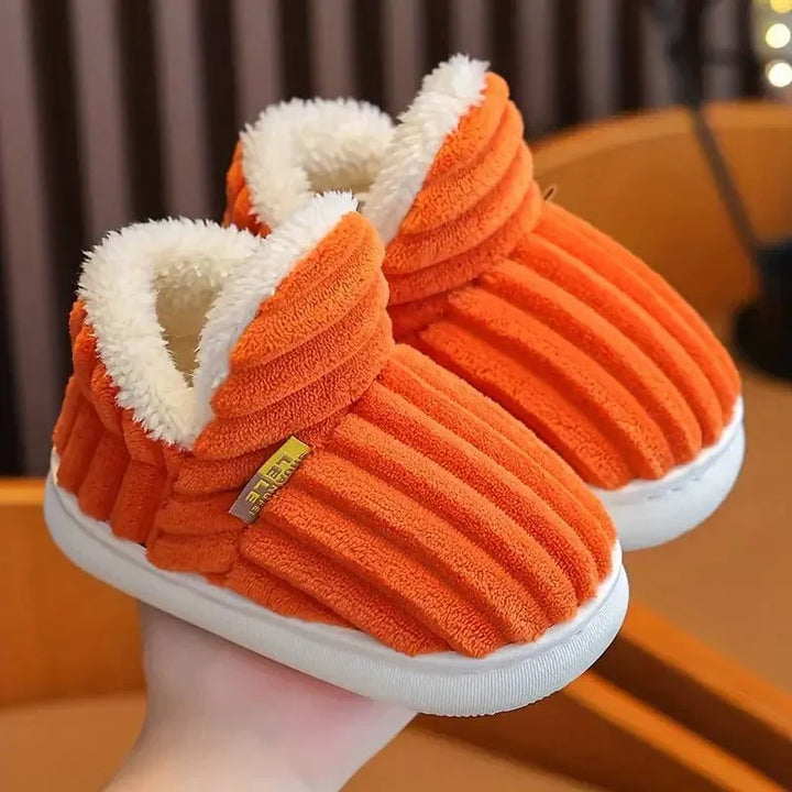 Amberly | Corduroy Faux Fur Slippers with Plush Lining