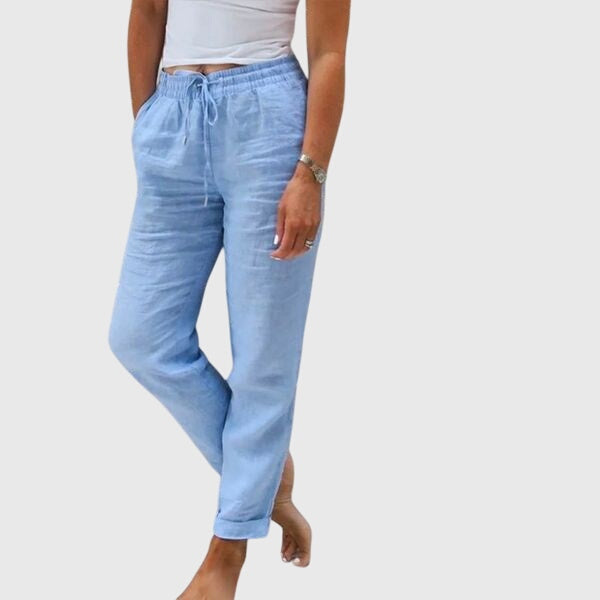 Cassia | Relaxed Drawstring Linen Pants with Pockets