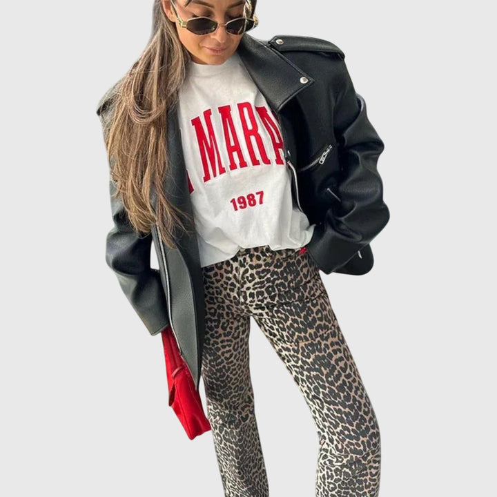 Ahna | Leopard Print Vintage Jeans