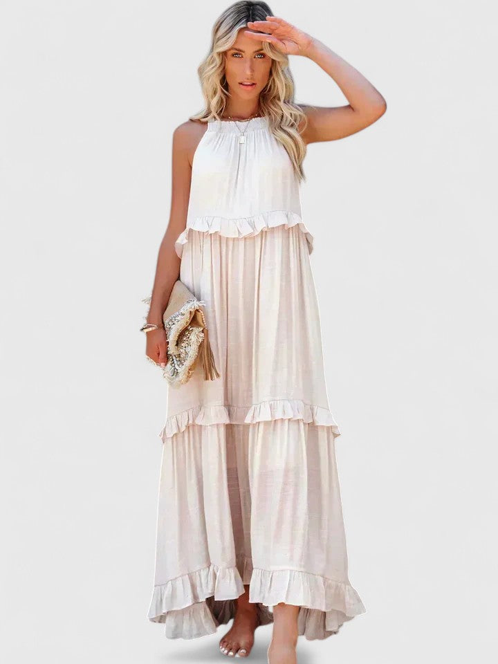 Lyric | Sleeveless Tiered Ruffle Maxi Dress