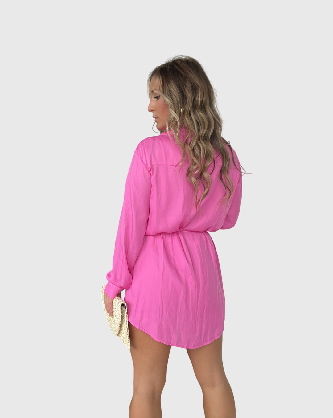 Marjolaine | Button-Up Shirt Dress with Tie Waist