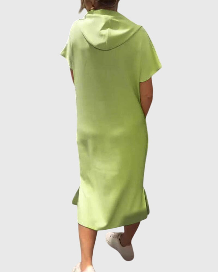 Audreen | Casual Hooded Midi Dress