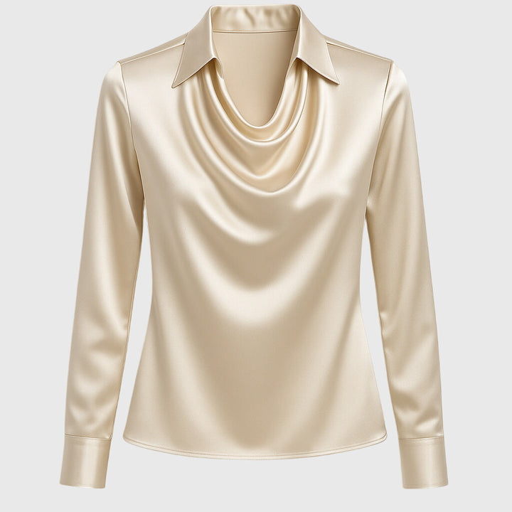 Atara | Pleated Neckline Elegant Blouse