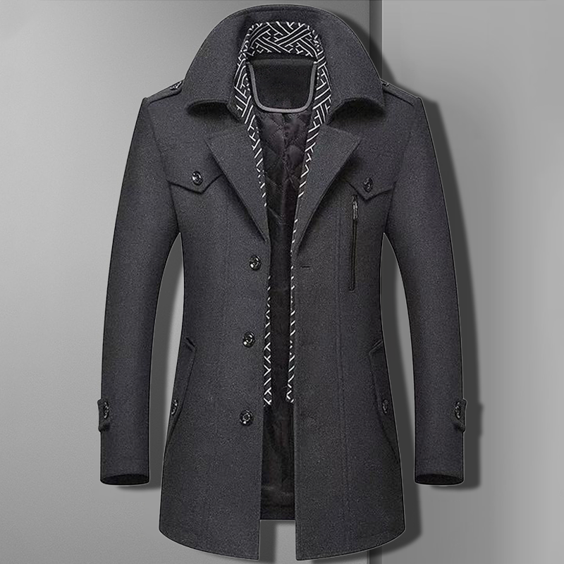 Grant | Double-Breasted Military Overcoat
