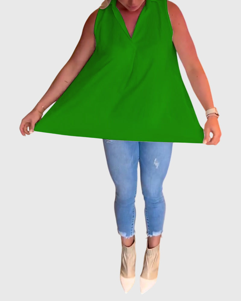 Allegra | Ruffled Sleeveless Top