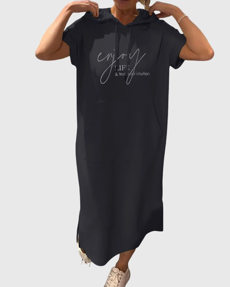 Audreen | Casual Hooded Midi Dress