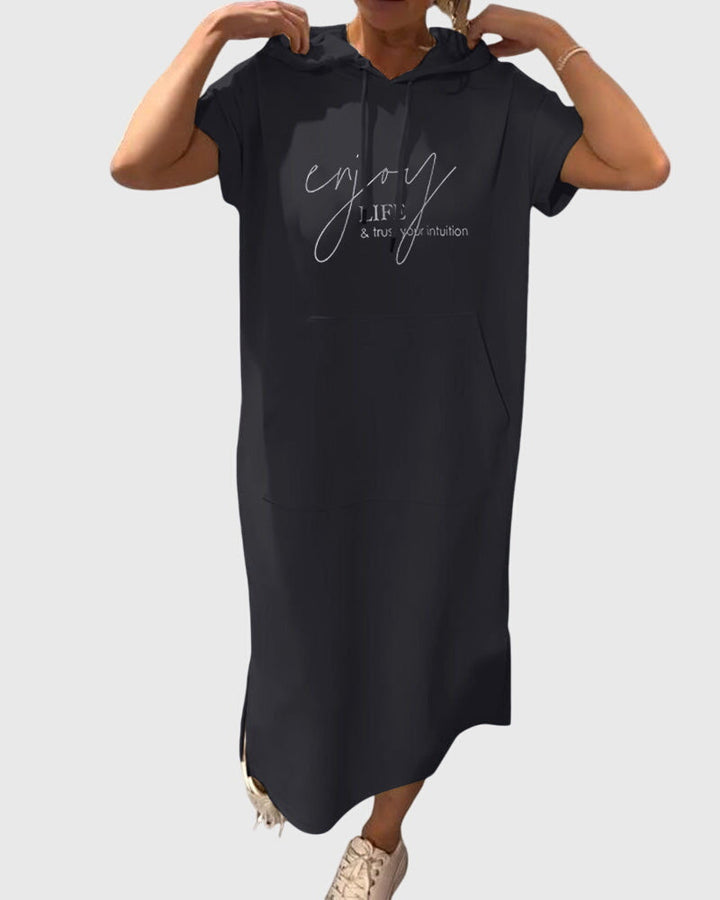 Audreen | Casual Hooded Midi Dress