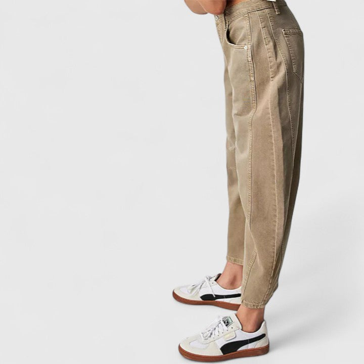 Betsy | Wide Leg Barrel Jeans with Pockets