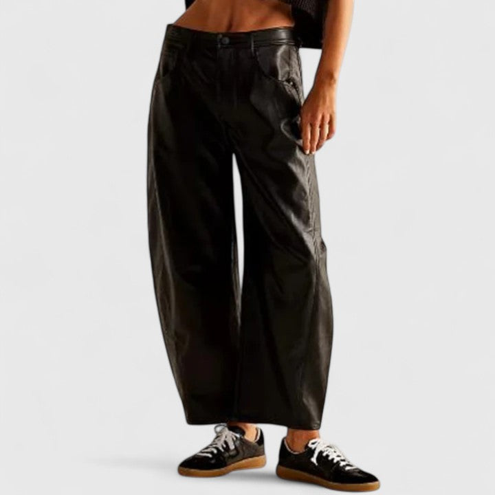 Betsy | Wide Leg Barrel Jeans with Pockets