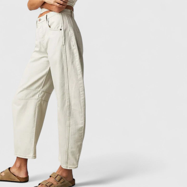 Betsy | Wide Leg Barrel Jeans with Pockets