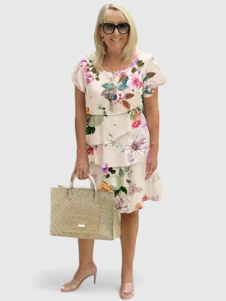 Bellatrixanne | Floral Tiered Ruffle Dress