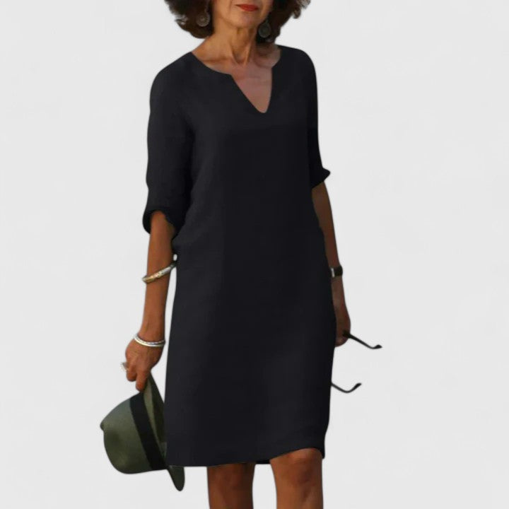 Soraya | Comfortable V-Neck Midi Dress
