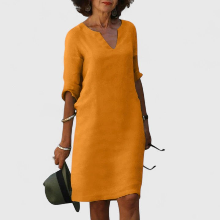Soraya | Comfortable V-Neck Midi Dress