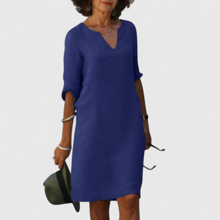 Soraya | Comfortable V-Neck Midi Dress