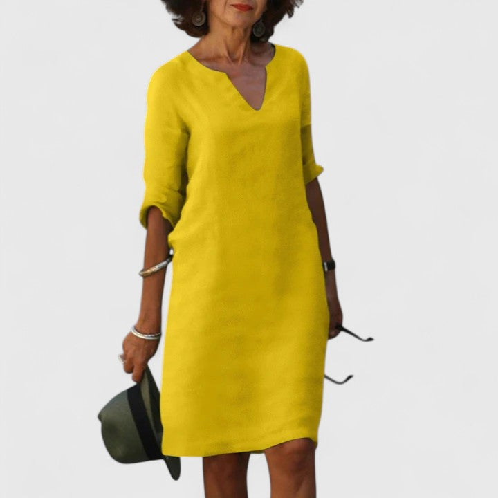 Soraya | Comfortable V-Neck Midi Dress