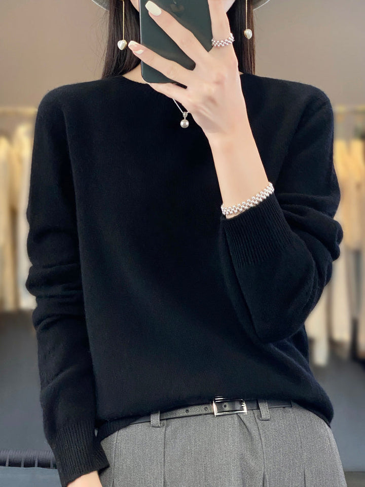 Rilla | Relaxed Fit Crew Neck Pullover Sweater