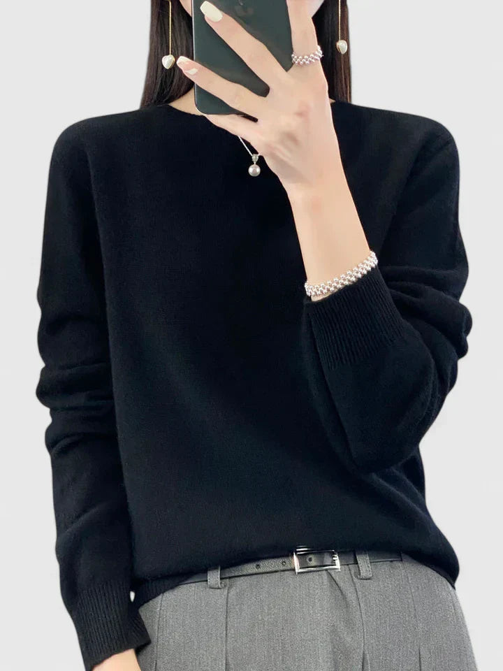 Rilla | Relaxed Fit Crew Neck Pullover Sweater
