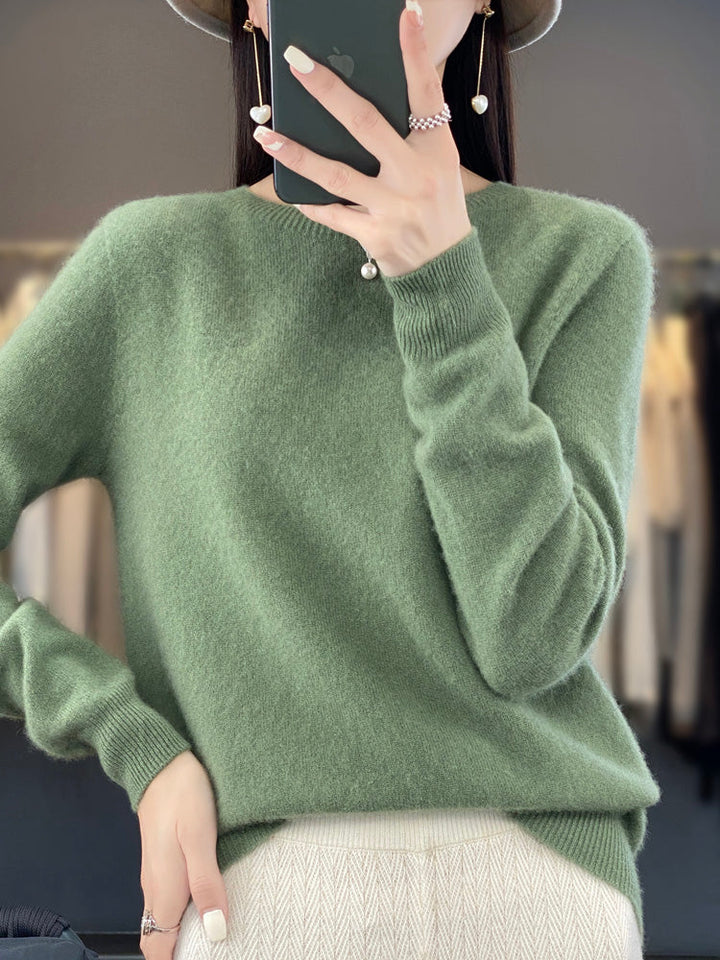 Rilla | Relaxed Fit Crew Neck Pullover Sweater