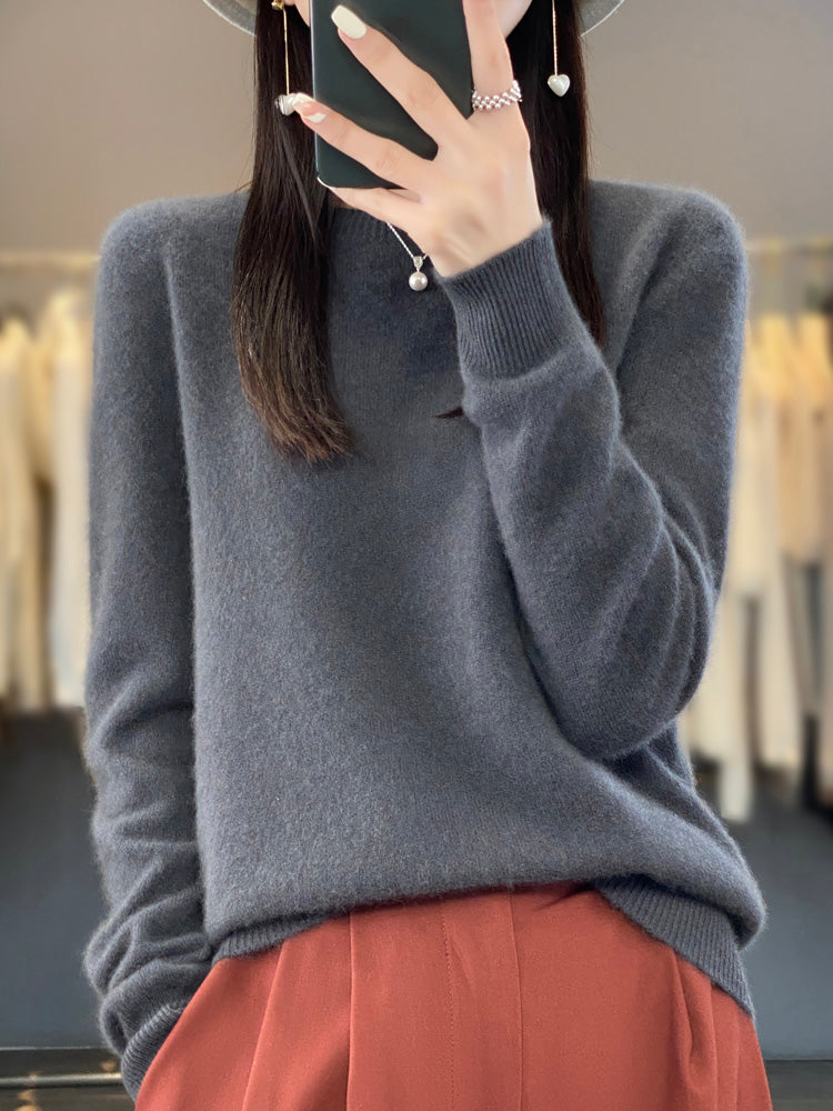 Rilla | Relaxed Fit Crew Neck Pullover Sweater