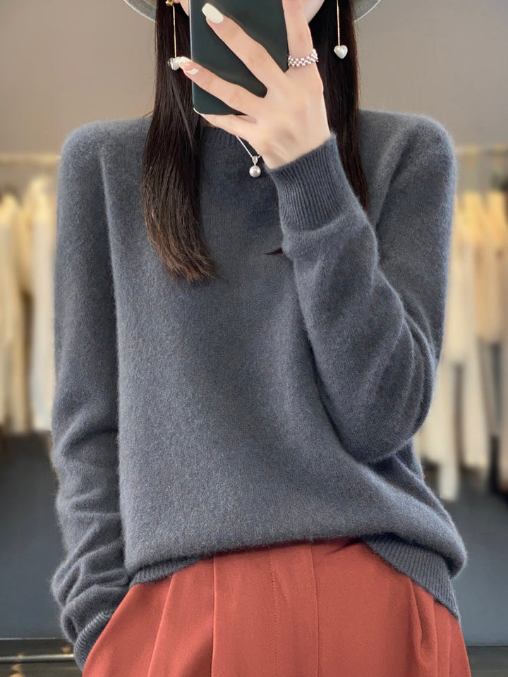 Rilla | Relaxed Fit Crew Neck Pullover Sweater