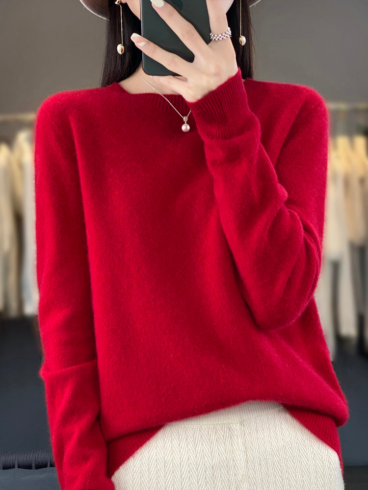 Rilla | Relaxed Fit Crew Neck Pullover Sweater