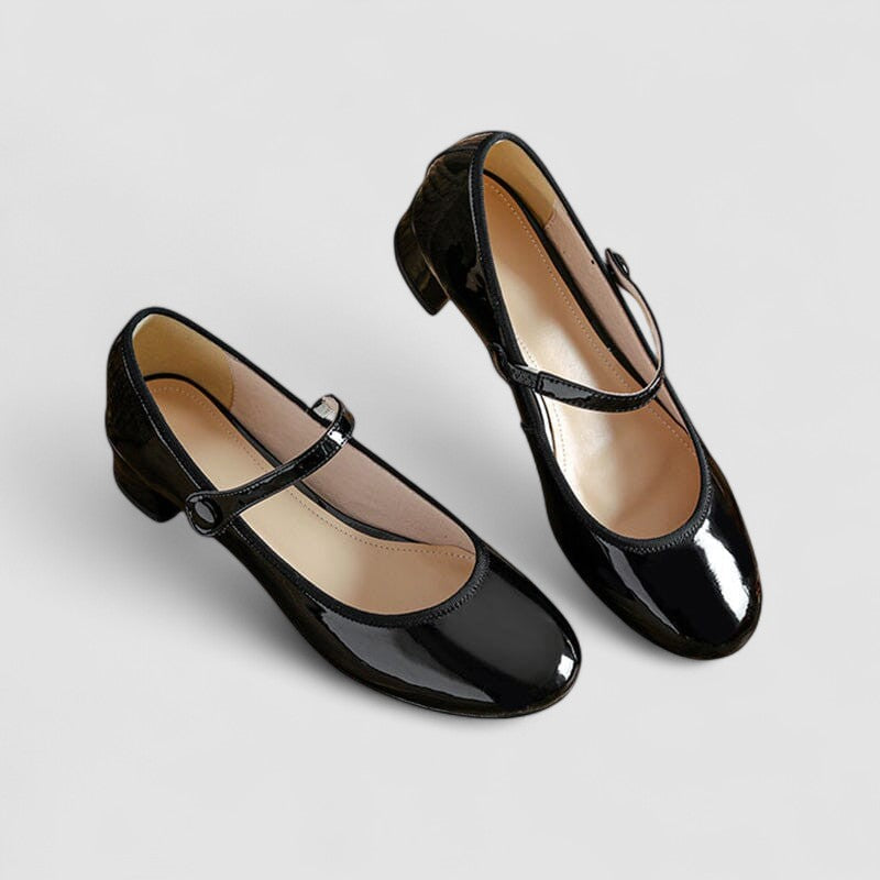 Klara | Patent Block-Heel Mary Jane Shoes