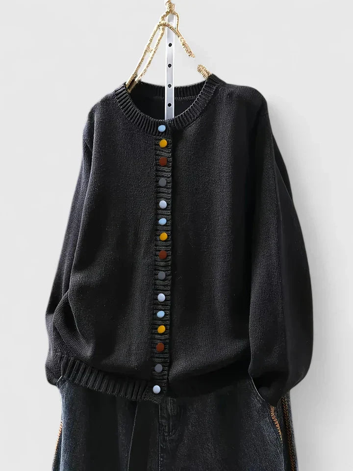 Dottie | Button Up Knit Cardigan with Long Sleeves