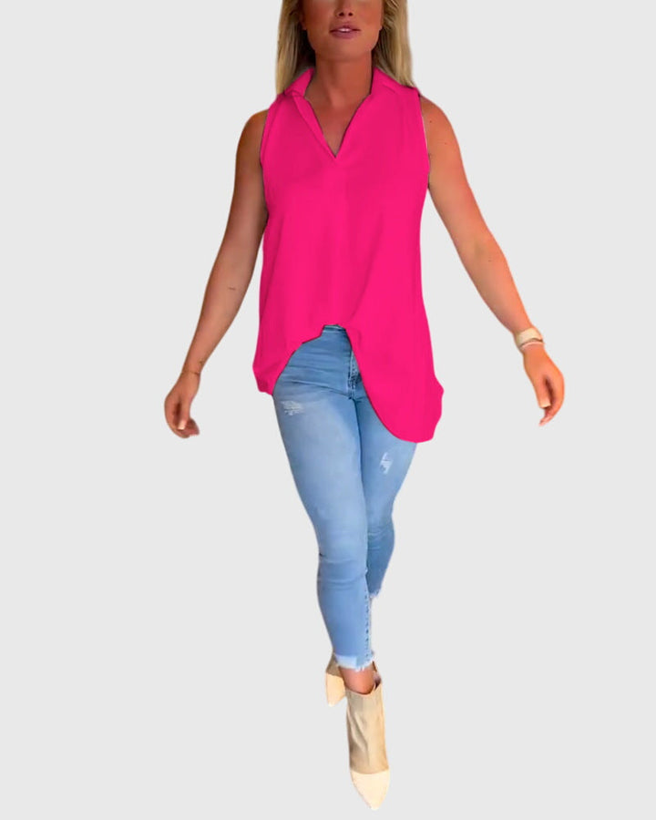 Allegra | Ruffled Sleeveless Top