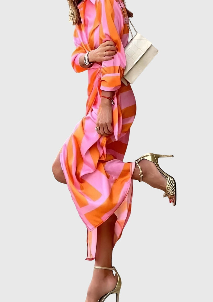 Mallory | Printed Wrap Midi Dress