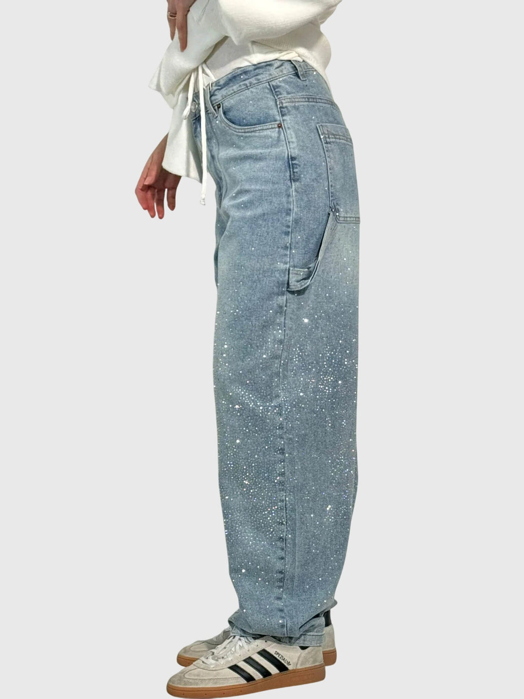 Azaria | Sparkle Embellished Wide Leg Jeans