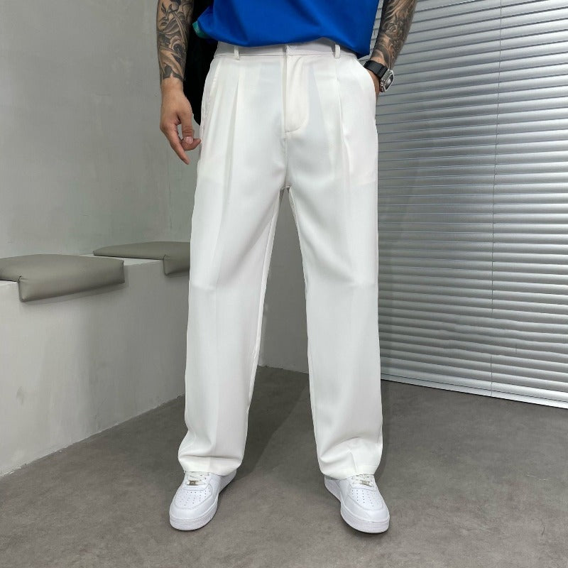 Armand | Pleated Front Straight Leg Trousers