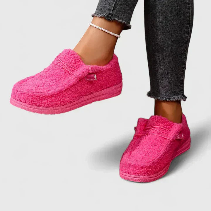Pearl | Fleece Slip-On Loafers with Lace