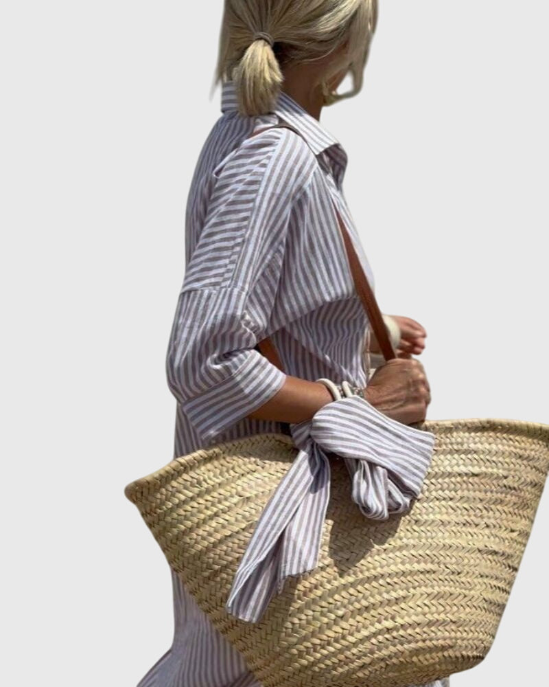 Margot | Striped Midi Dress