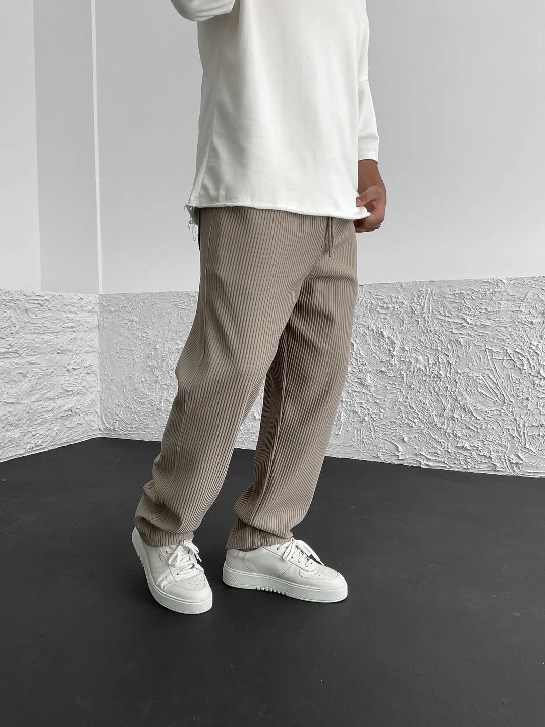 Alex | Vertical Stripe Wide Lounge Pants