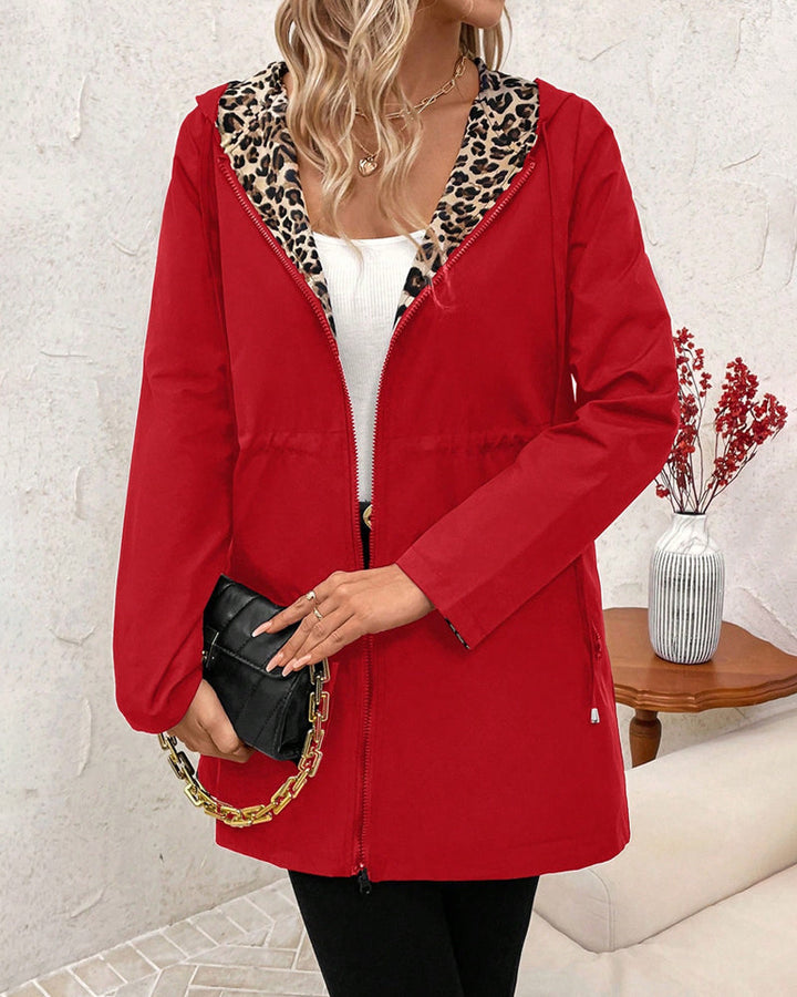 Dilnoza | Leopard Print Casual Coat