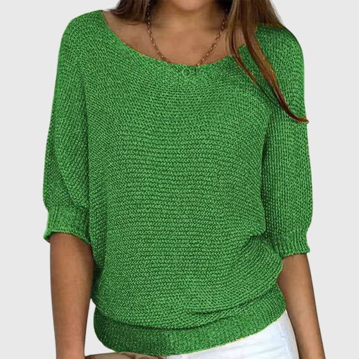Julie | Lightweight Knit Sweater with Boat Neck