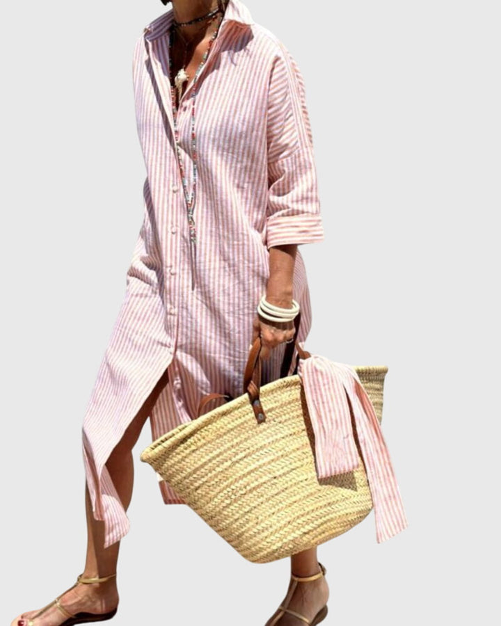 Margot | Striped Midi Dress