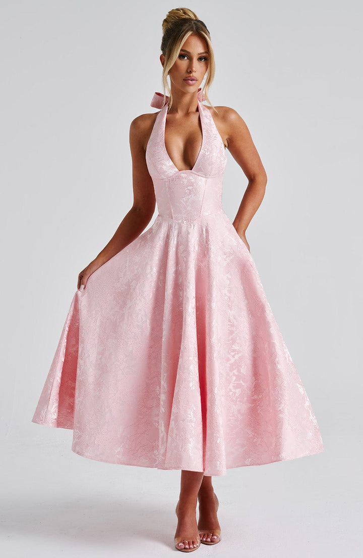 Charlotte | Halter Midi Formal Dress