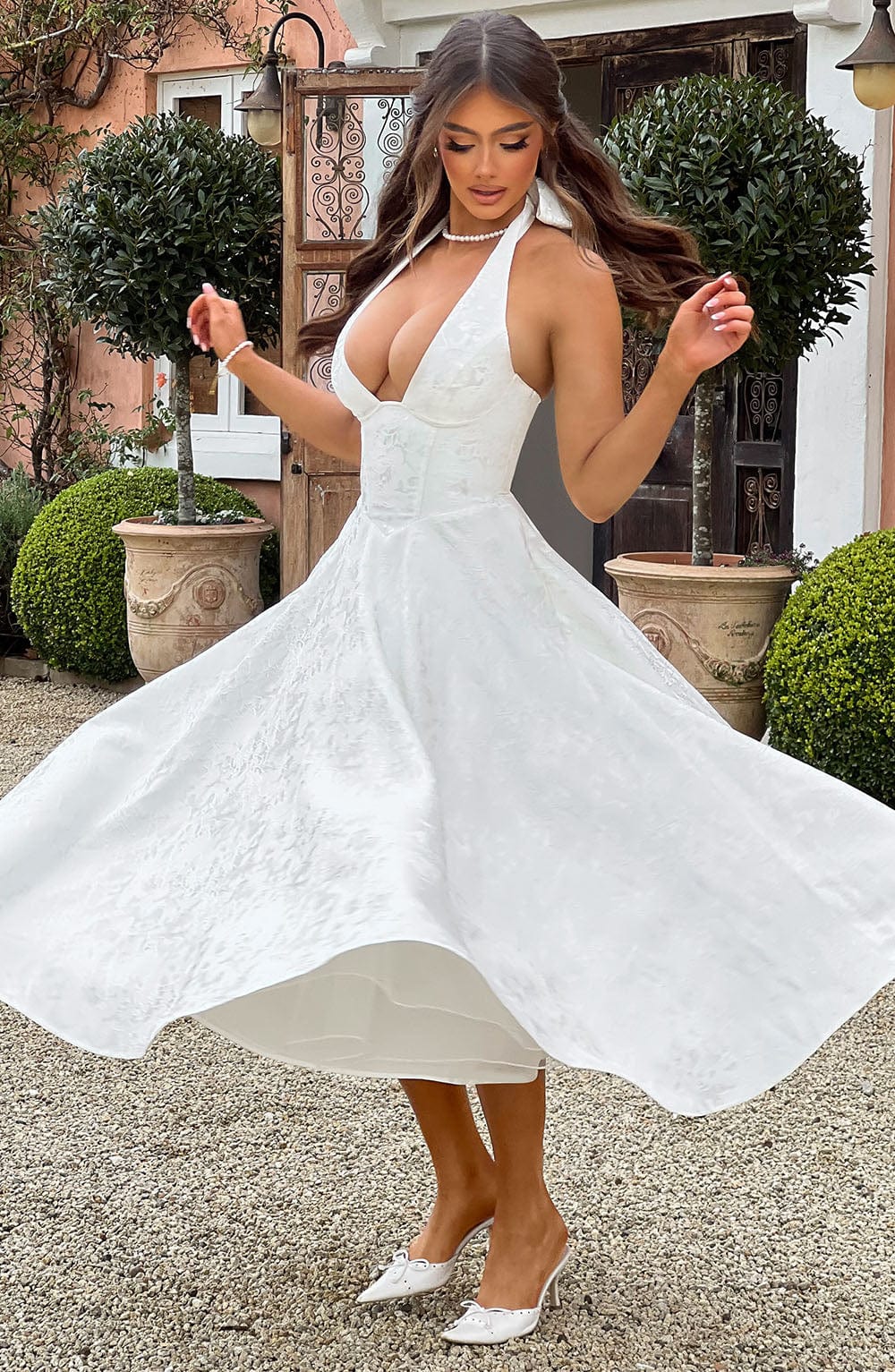 Charlotte | Halter Midi Formal Dress