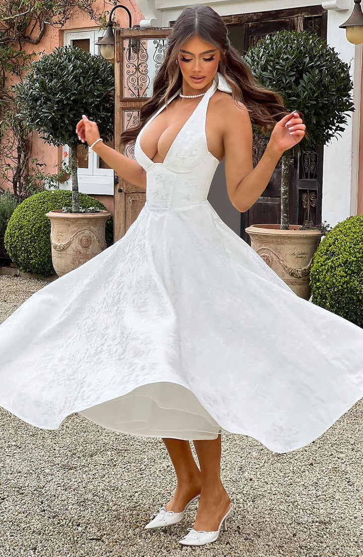 Charlotte | Halter Midi Formal Dress