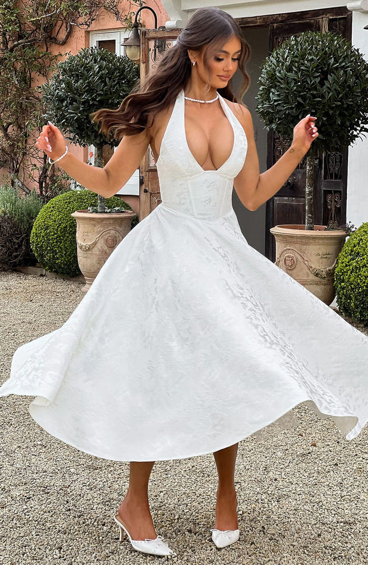 Charlotte | Halter Midi Formal Dress