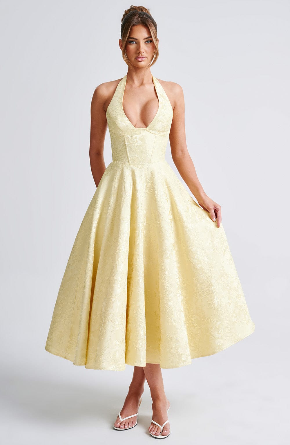 Charlotte | Halter Midi Formal Dress