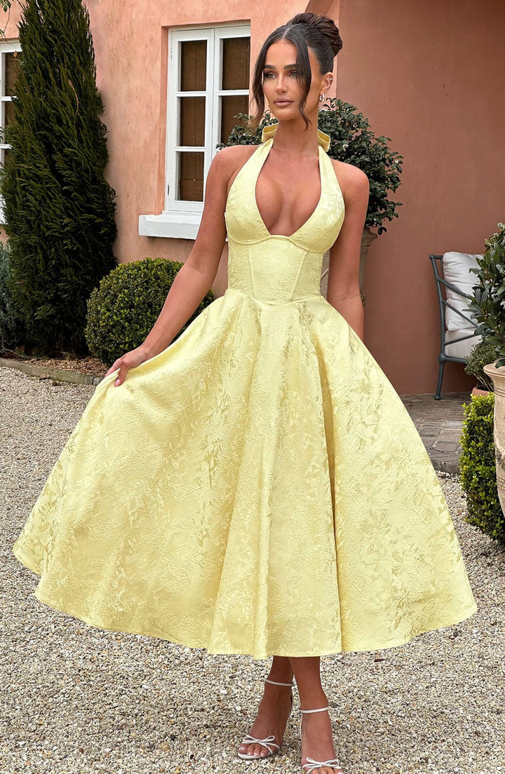 Charlotte | Halter Midi Formal Dress